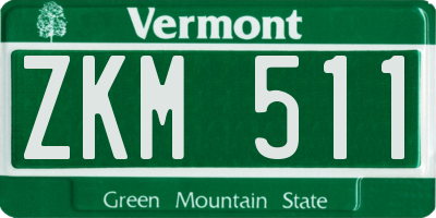 VT license plate ZKM511