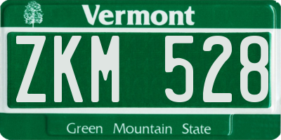VT license plate ZKM528