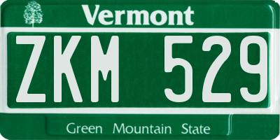 VT license plate ZKM529