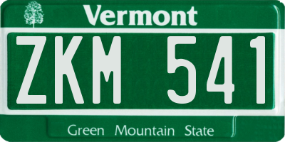 VT license plate ZKM541
