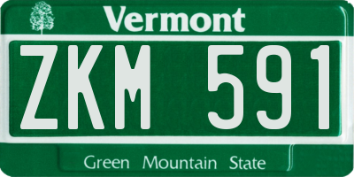 VT license plate ZKM591