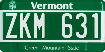VT license plate ZKM631