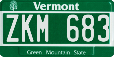 VT license plate ZKM683