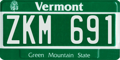 VT license plate ZKM691