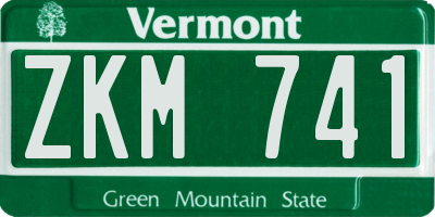 VT license plate ZKM741