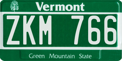 VT license plate ZKM766
