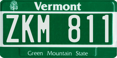 VT license plate ZKM811