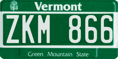 VT license plate ZKM866