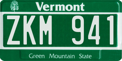 VT license plate ZKM941