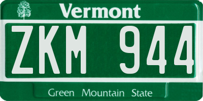 VT license plate ZKM944