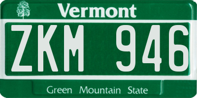 VT license plate ZKM946