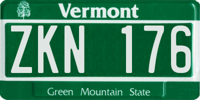 VT license plate ZKN176