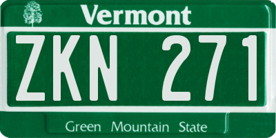 VT license plate ZKN271