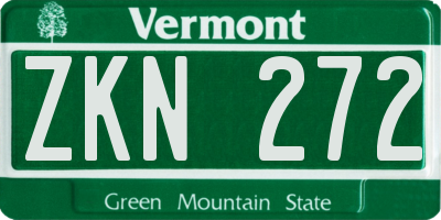 VT license plate ZKN272