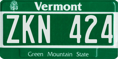 VT license plate ZKN424
