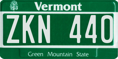 VT license plate ZKN440