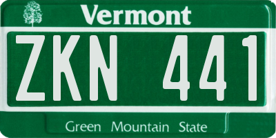VT license plate ZKN441
