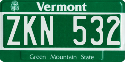 VT license plate ZKN532