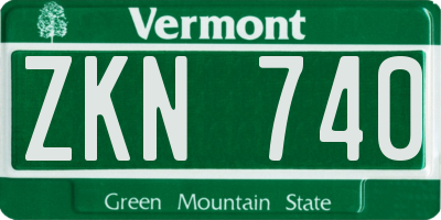VT license plate ZKN740