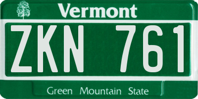 VT license plate ZKN761