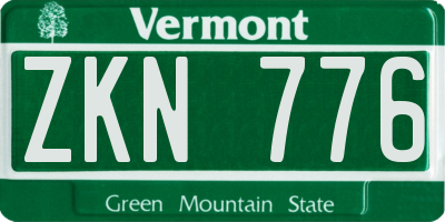 VT license plate ZKN776
