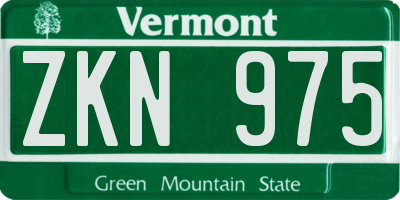 VT license plate ZKN975