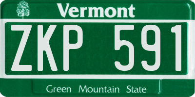 VT license plate ZKP591