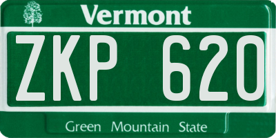 VT license plate ZKP620