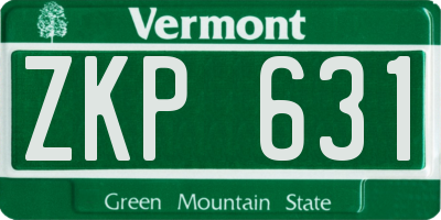 VT license plate ZKP631