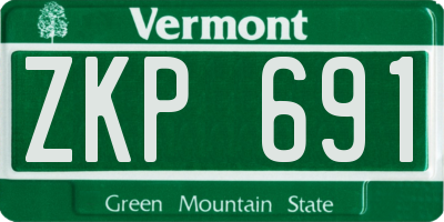 VT license plate ZKP691