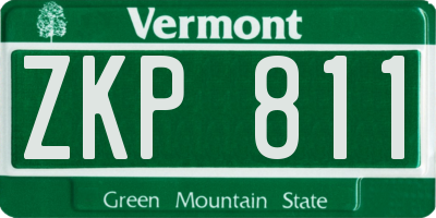 VT license plate ZKP811