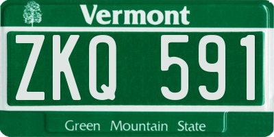 VT license plate ZKQ591
