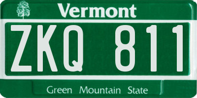 VT license plate ZKQ811