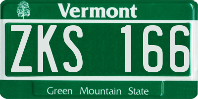 VT license plate ZKS166