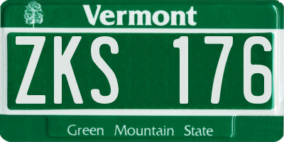 VT license plate ZKS176