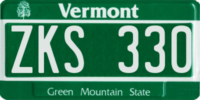 VT license plate ZKS330