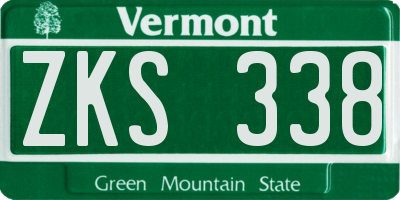 VT license plate ZKS338