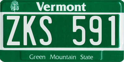VT license plate ZKS591