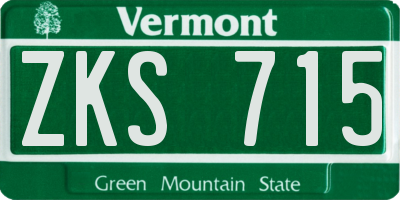 VT license plate ZKS715