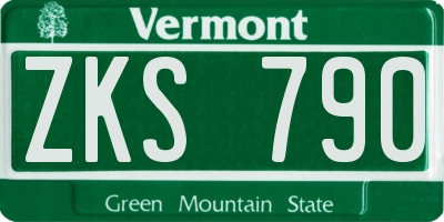 VT license plate ZKS790