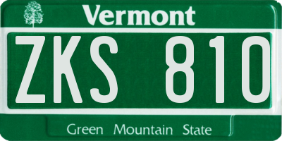 VT license plate ZKS810
