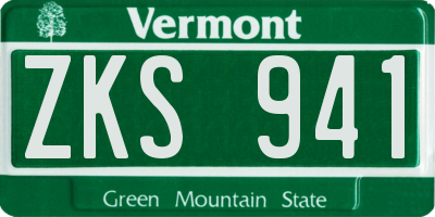 VT license plate ZKS941
