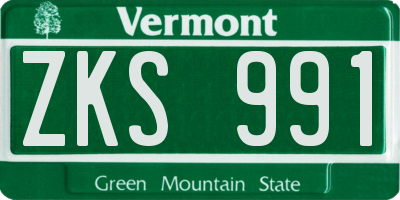 VT license plate ZKS991