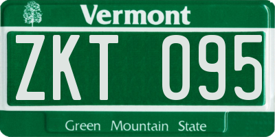 VT license plate ZKT095