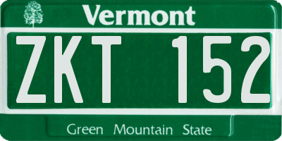VT license plate ZKT152