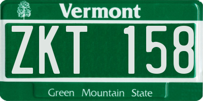 VT license plate ZKT158