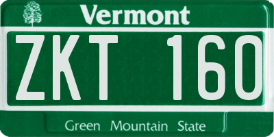 VT license plate ZKT160