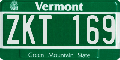 VT license plate ZKT169