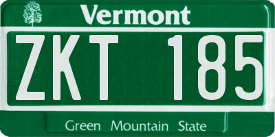 VT license plate ZKT185