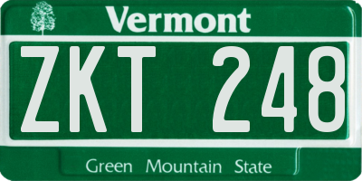VT license plate ZKT248